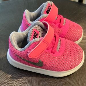 Nike Kids Hot Pink and Gray Sneakers